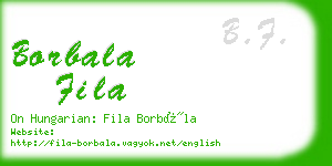 borbala fila business card